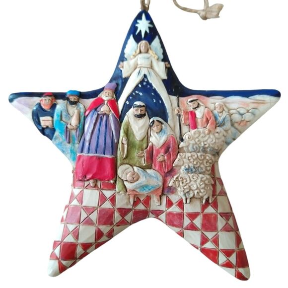 Jim Shore Christmas Nativity Star Ornament - Picture 1 of 11